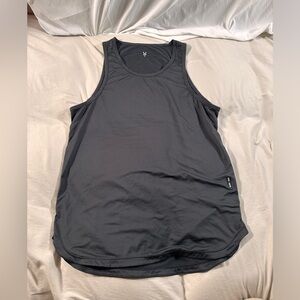 ASRV Aerosilver Tank Top Men Charcoal Gray Lightweight Training Large DSG-0830